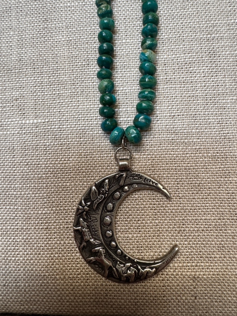 Gorgeous Jes Maharry Peruvian Opal Silver Pendant Necklace-New - Picture 7 of 7